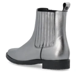 Metallic Læder Chelsea Boot Grå