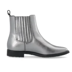 Metallic Læder Chelsea Boot Grå