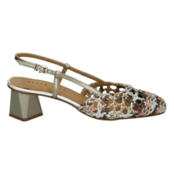 Metallic Sling-back med G Bredde