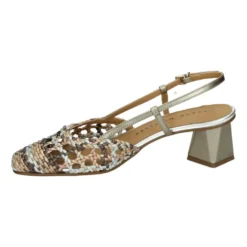 Metallic Sling-back med G Bredde