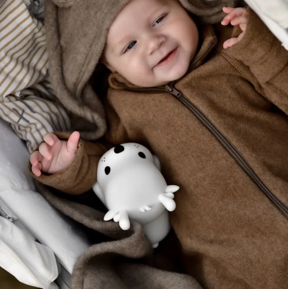 Mikk-Line - Cotton Fleece Baby Suit, 12002 - Melange Denver