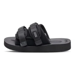 Minimalistiske sorte sandaler med Vibram sål