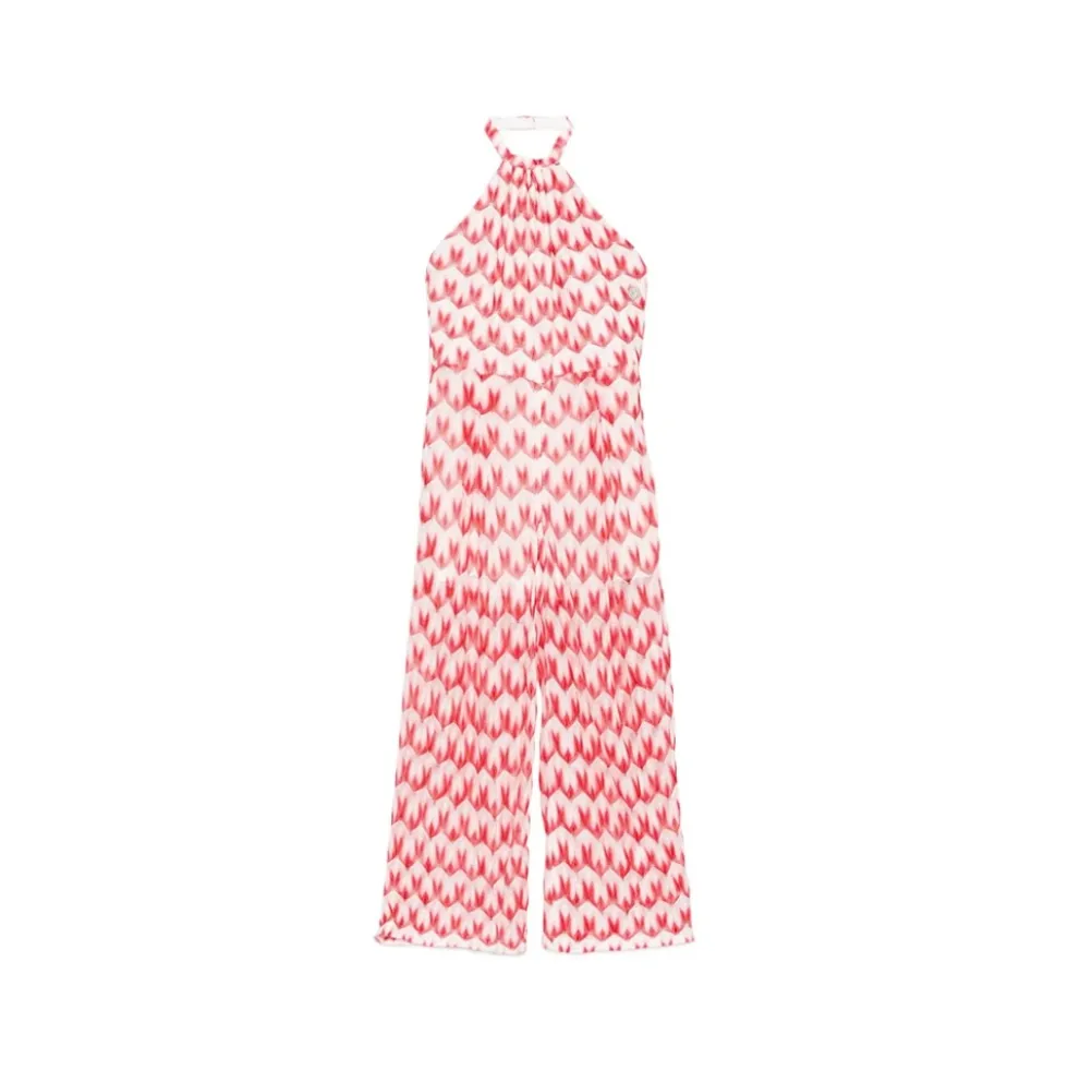 Mønstret Halterneck Jumpsuit