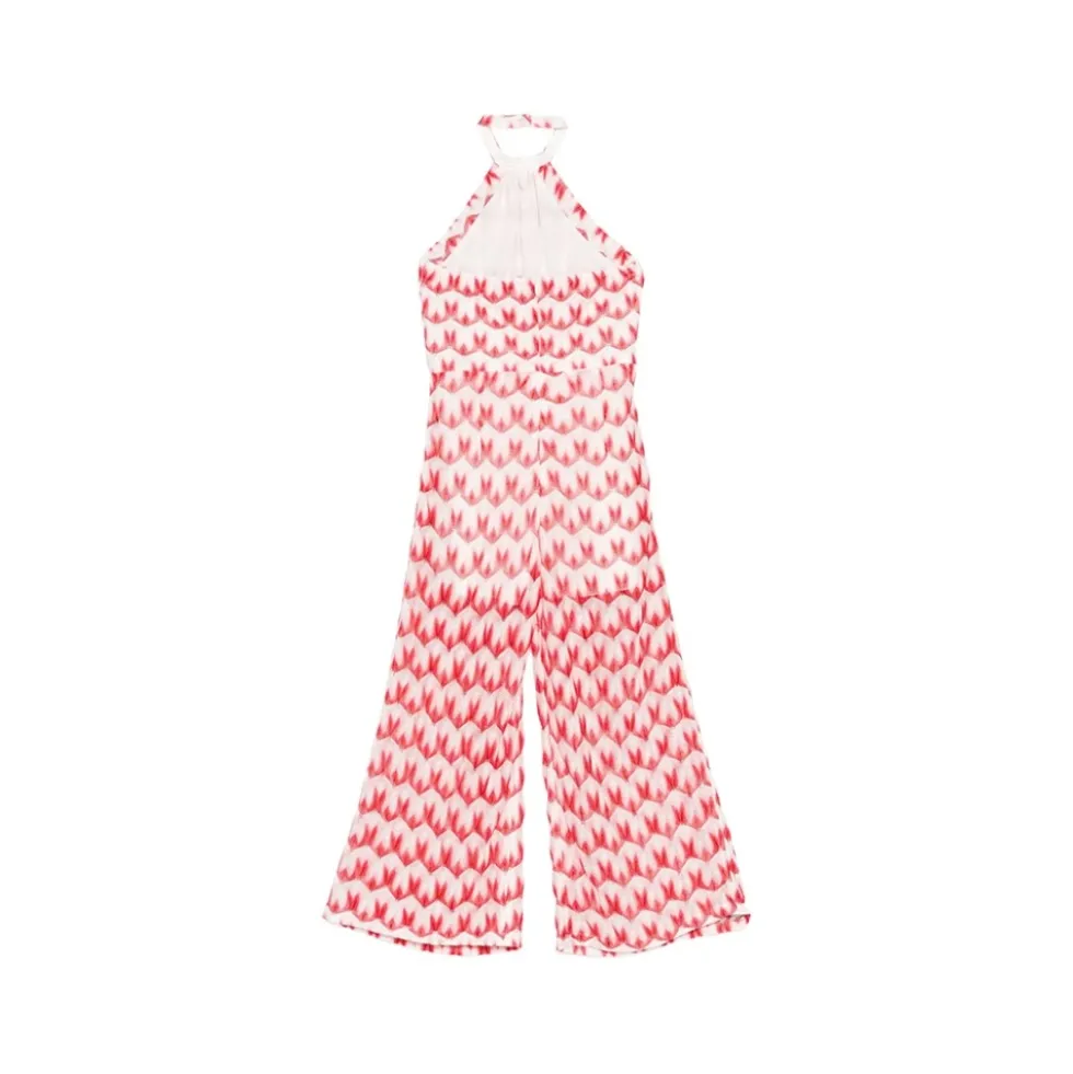 Mønstret Halterneck Jumpsuit