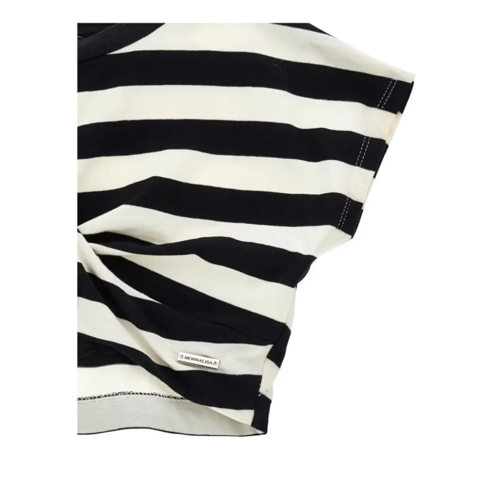 Moderne Bomulds T-shirt med Striber