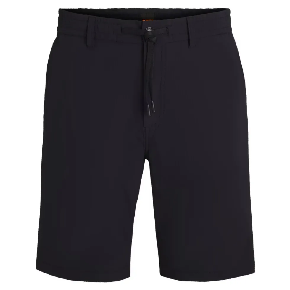 Moderne pasform seersucker shorts