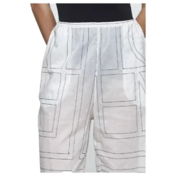 Monogram Print Hvide Pyjamasbukser