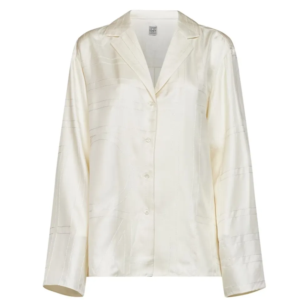 Monogram Silk PJ Top