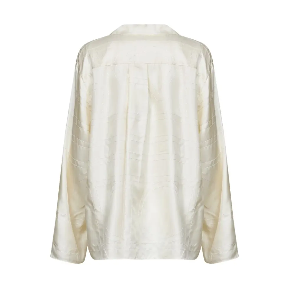 Monogram Silk PJ Top