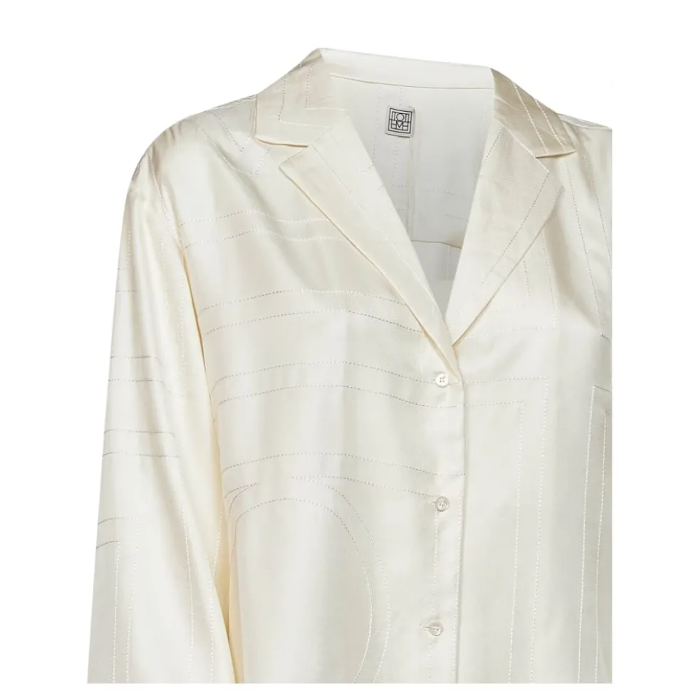 Monogram Silk PJ Top