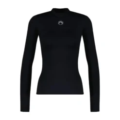 Moon Logo Strass Jersey Highneck Top