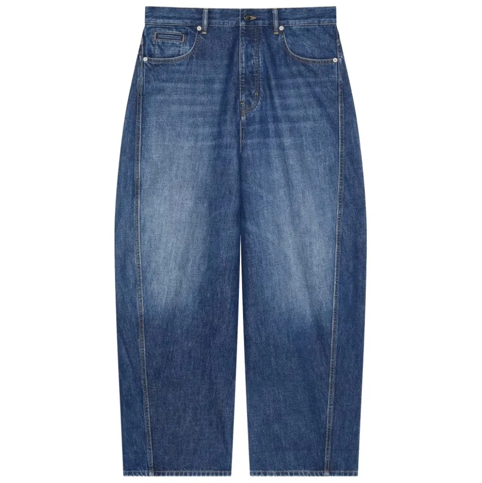 Mørkeblå Twisted Seam Bukser