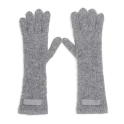 Mørkegrå Alpaca Uld Les Gants Gros Grain Handsker