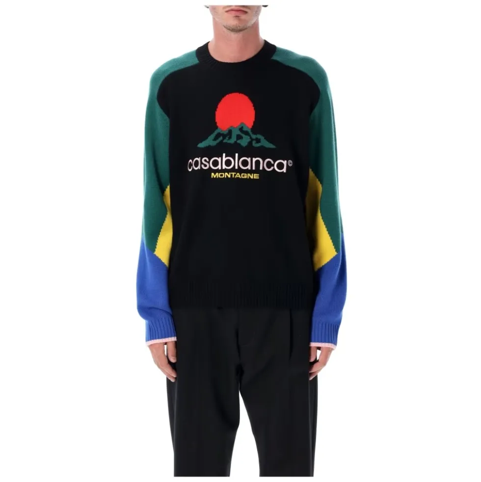 Multifarvet Strikvarer AW25 Jumper
