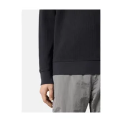 Navy Blue Crewneck Waffle Sweatshirt