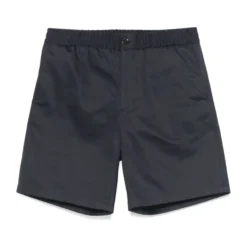 Navy Blue Elastisk Talje Shorts