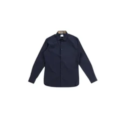Navy Stretch Cotton Shirt - Sherfield