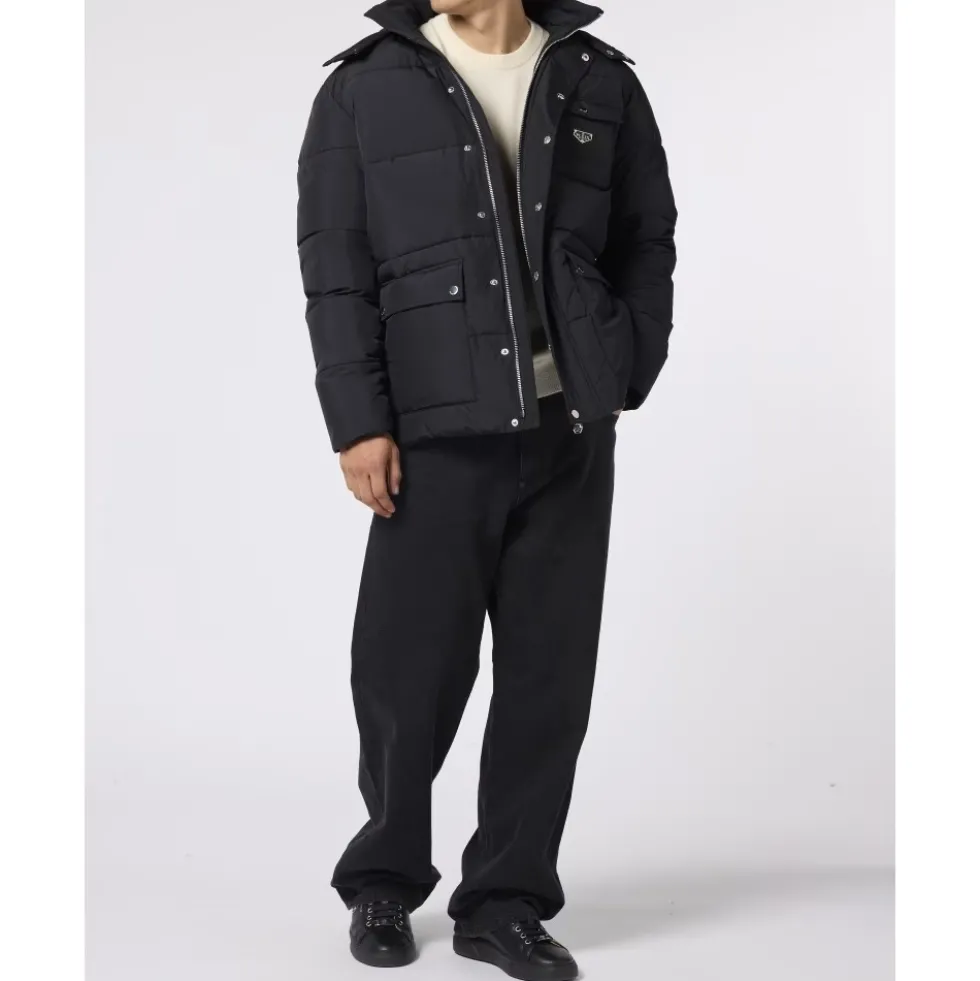 Nylon Puffer Jacket Gothic Plein