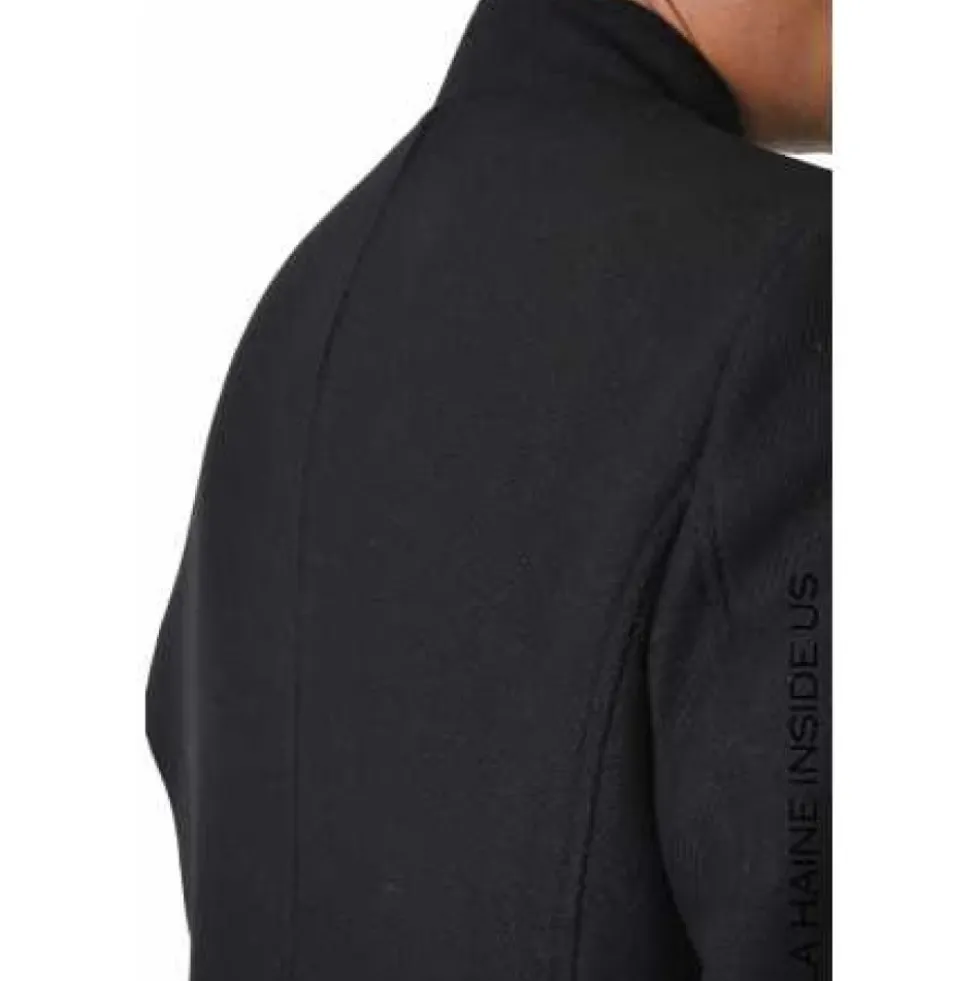 Officer Collar Single-Breasted Coat