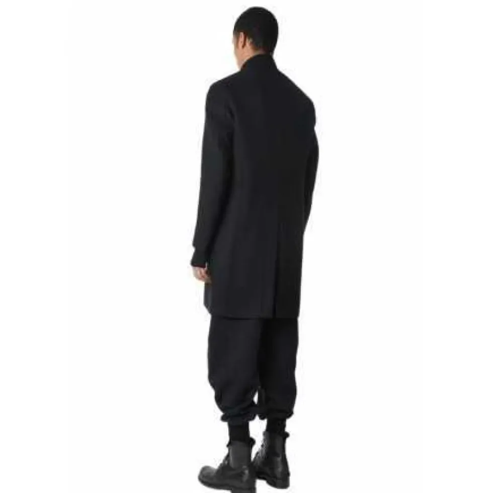 Officer Collar Single-Breasted Coat