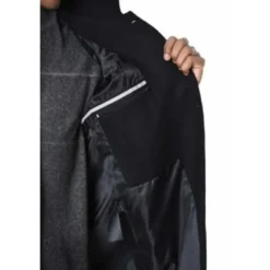 Officer Collar Single-Breasted Coat