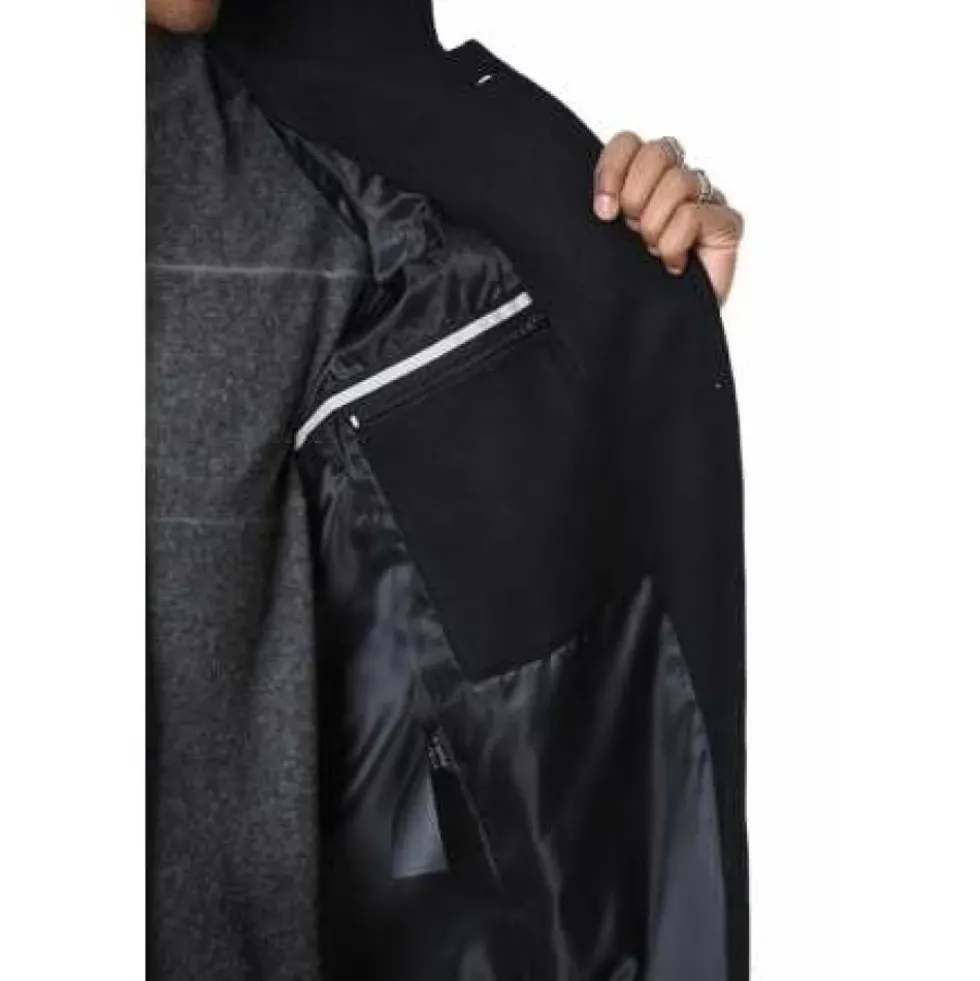 Officer Collar Single-Breasted Coat