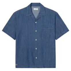 Open Neck Denim Shirt