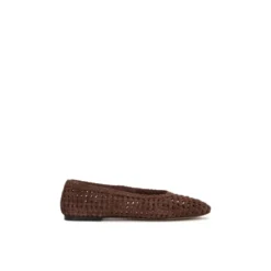 Openwork Suede Ballerinas