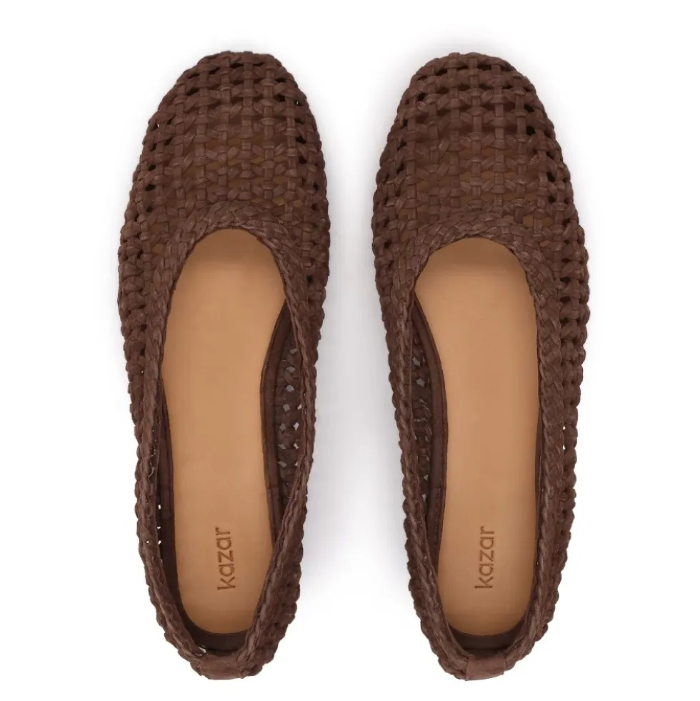 Openwork Suede Ballerinas
