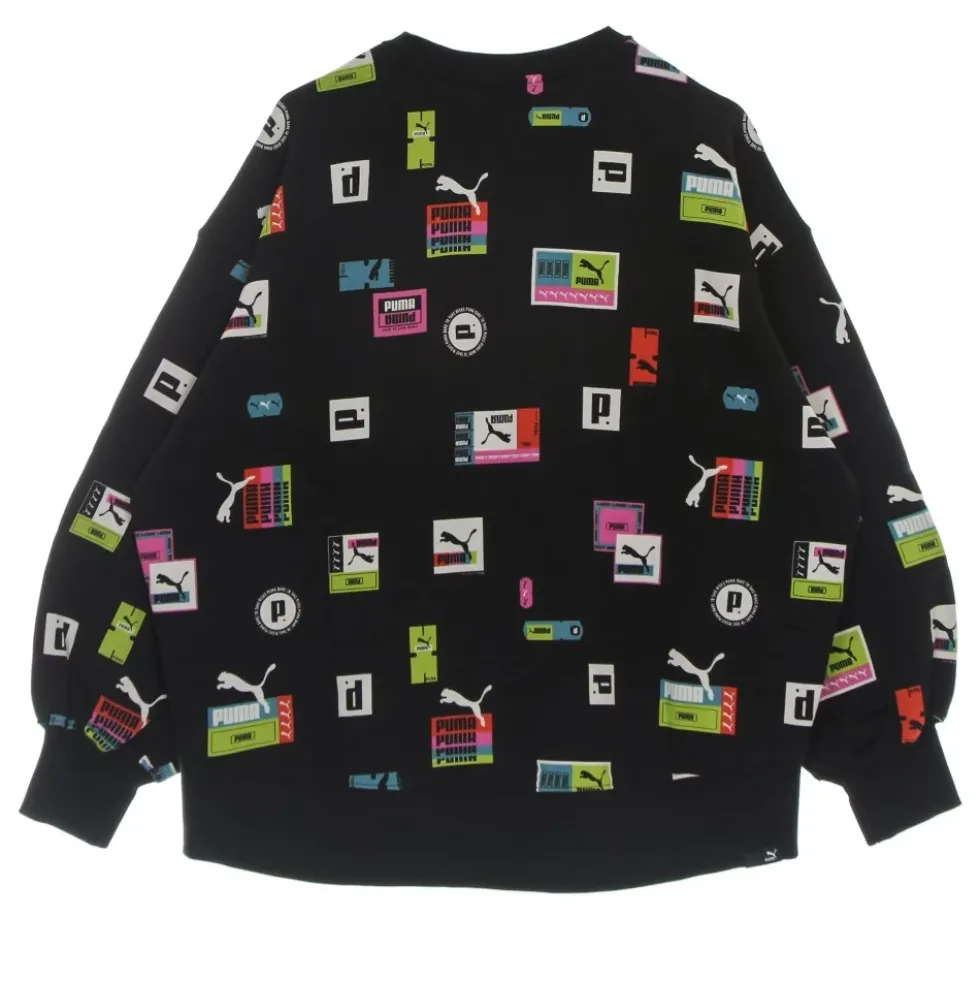 Oversized All Over Print Crew