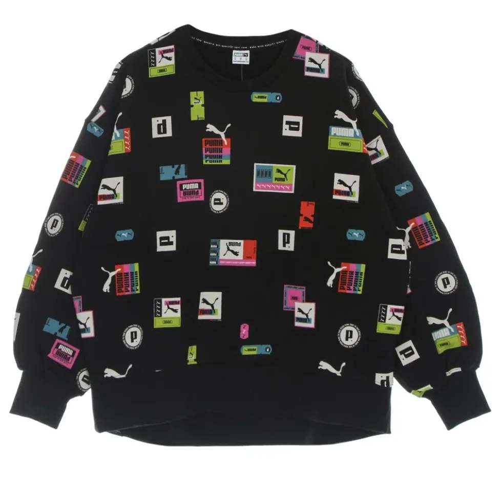Oversized All Over Print Crew
