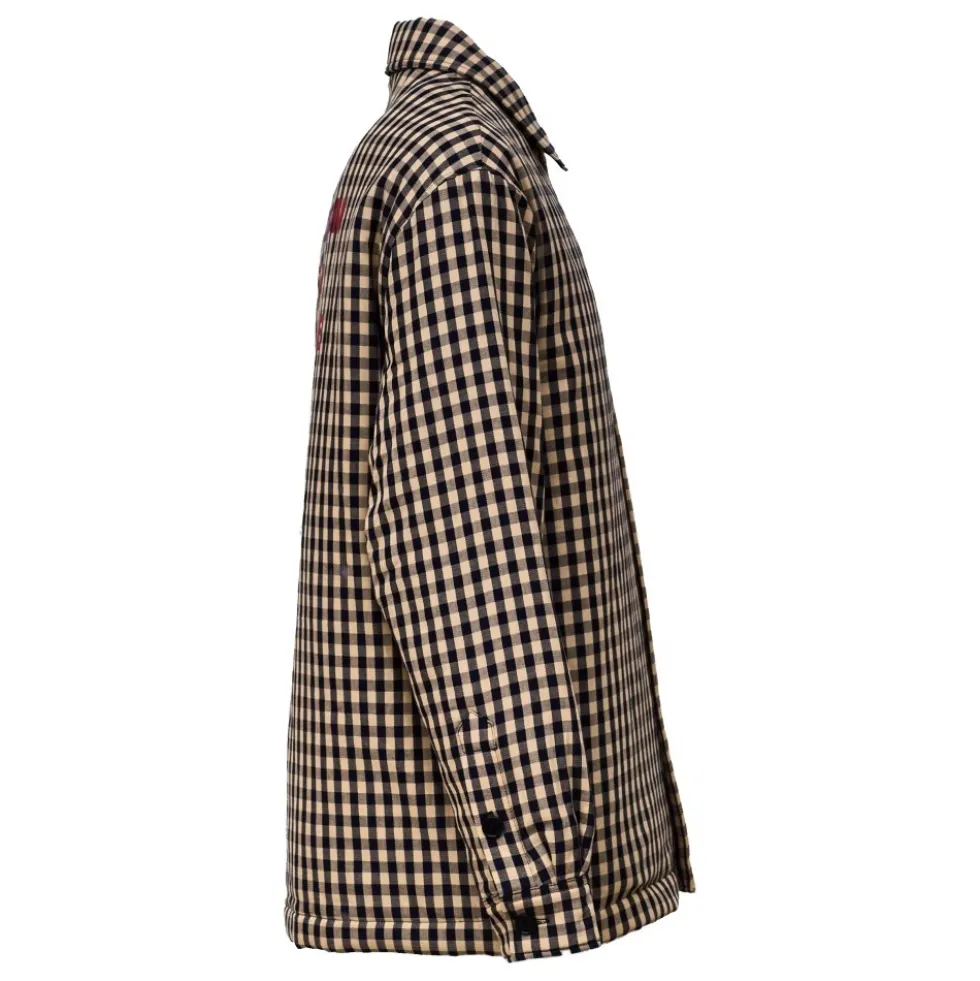 Oversized Polstret Ternet Skjorte