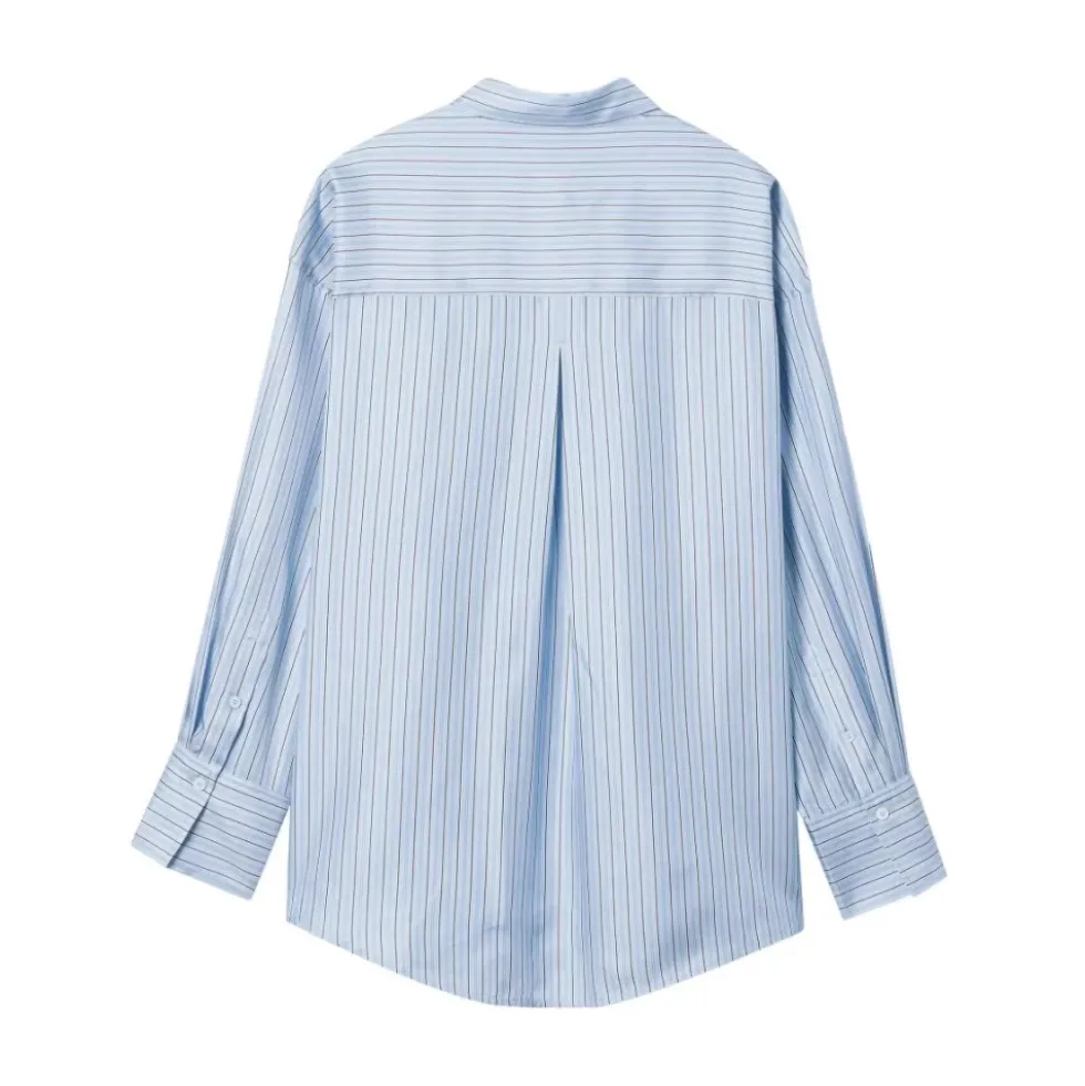 Oversized Stribet Skjorte