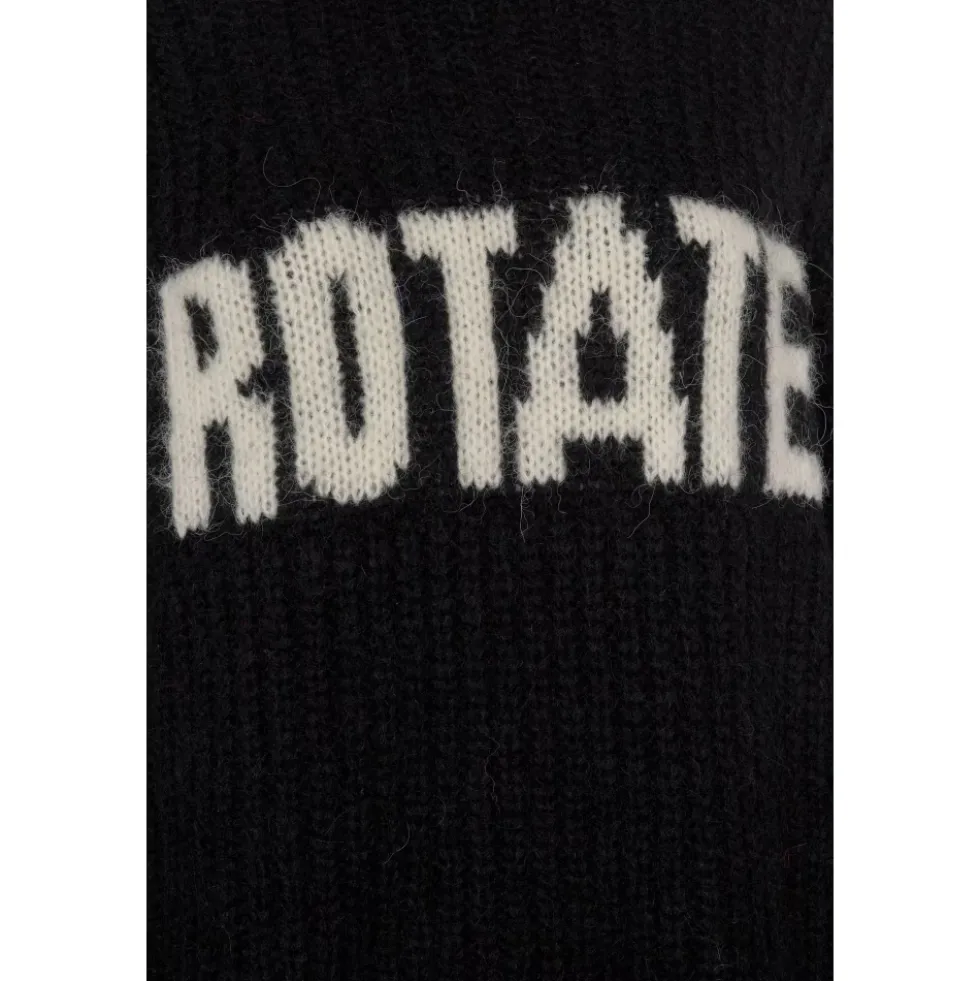 Oversized Striktrøje - Sort m. Turtledove Logo