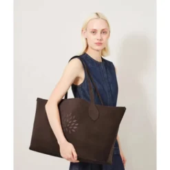 Oversized Suede Tree Tote