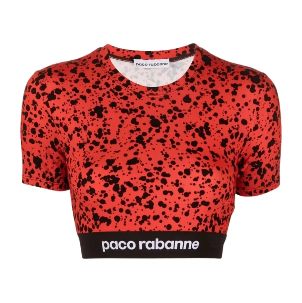 Paint-Splatter Crop Top