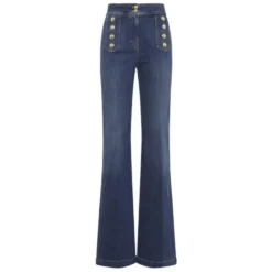 Palazzo Jeans med knapper