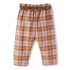 Pantalone Fantasia Check con Cinturino e Fiocco