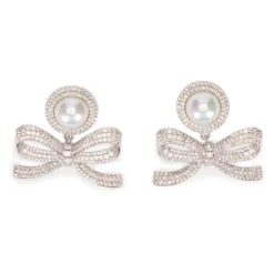 Pearl Bow Earrings