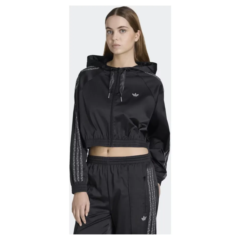 Pearl Cropped Zip Hoodie