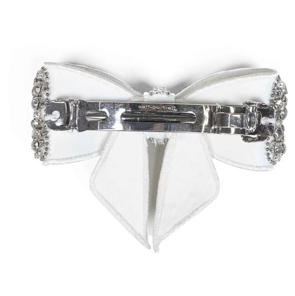 Pearl Crystal Bow Hårklemme