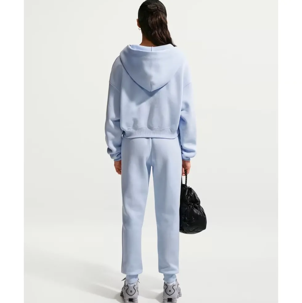 Phoenix Fleece Oversized Cropped Henley Hættetrøje