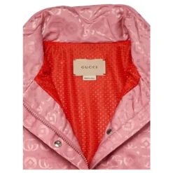 Pink Nylonjakke med Logo