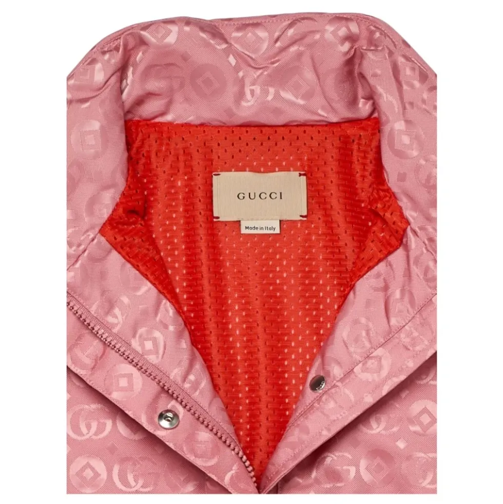 Pink Nylonjakke med Logo