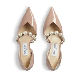 Pink Perle Krystal Hæl Pumps