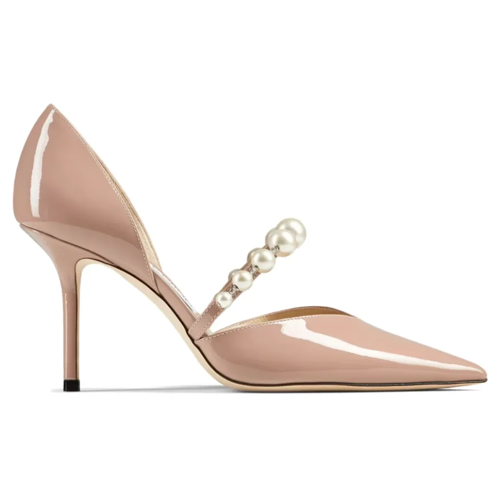 Pink Perle Krystal Hæl Pumps