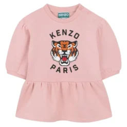 Pink Tiger Head Kjole til Børn