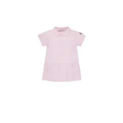 Pleated Piqué Polo Dress