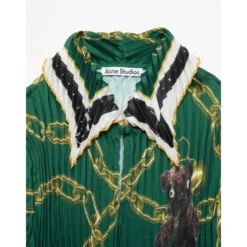 Pleated Printed Blouse