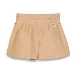 Plisseret Cotton Gabardine Nederdel